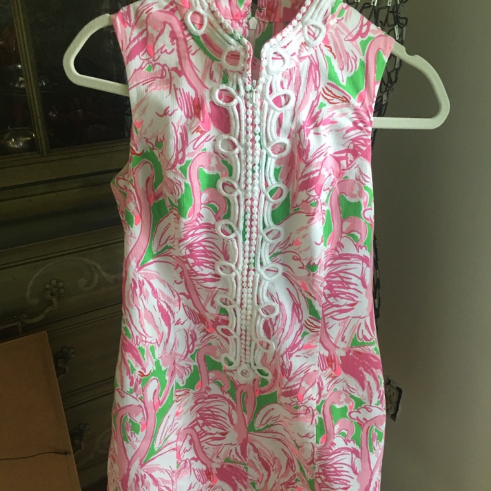 Lily Pulitzer sleeveless dress rare flamingo pattern